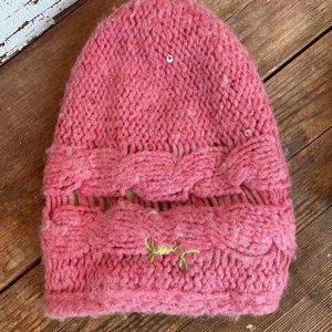 Juicy Couture Pink Cable Knit Cunky Beanie